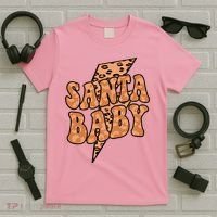 Santa Baby Lightning Cheetah Christmas T-Shirt thumb 5