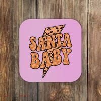 Santa Baby Lightning Cheetah Christmas Coaster thumb 0