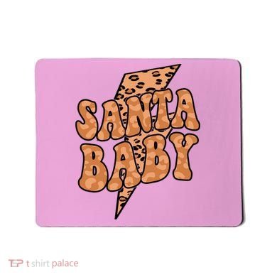 Santa Baby Lightning Cheetah Christmas Mousepad