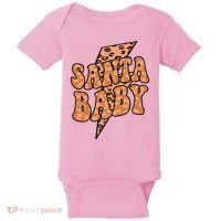 Santa Baby Lightning Cheetah Christmas Baby Bodysuit thumb 0