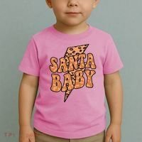 Santa Baby Lightning Cheetah Christmas Toddler T-Shirt thumb 2