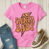 Santa Baby Lightning Cheetah Christmas Women's T-Shirt thumb 3
