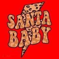 Santa Baby Lightning Cheetah Christmas Santa Hat thumb 1