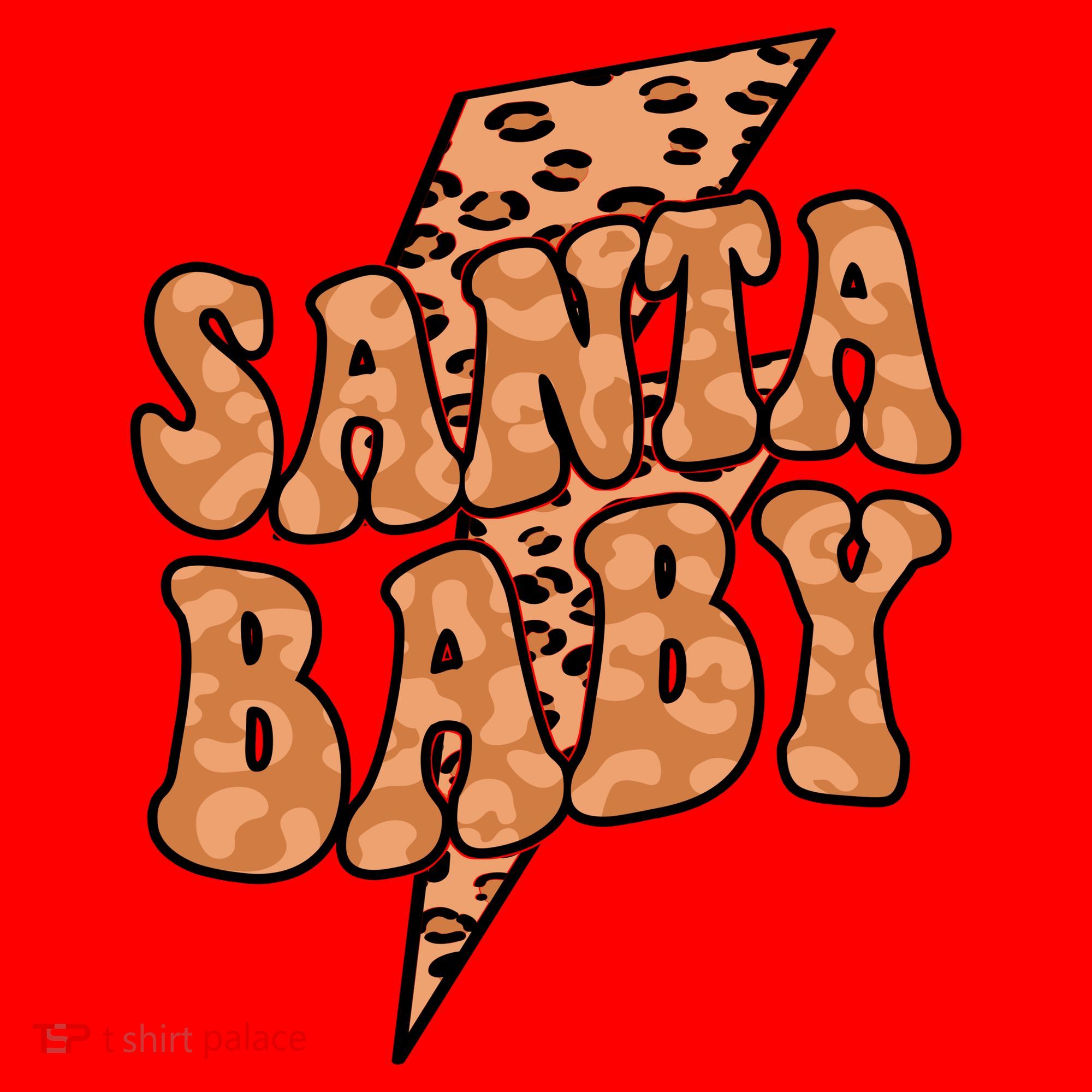 Santa Baby Lightning Cheetah Christmas Santa Hat