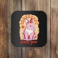 Some Bunny Loves You Cute Coaster thumb 0