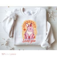 Some Bunny Loves You Cute Sweatshirt thumb 2