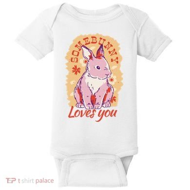 Some Bunny Loves You Cute Baby Bodysuit