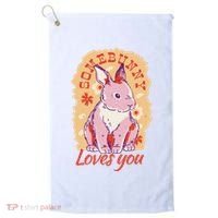 Some Bunny Loves You Cute Golf Towel thumb 0