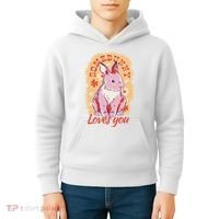 Some Bunny Loves You Cute Kids Hoodie thumb 4