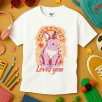 Some Bunny Loves You Cute Kids T-Shirt thumb 3