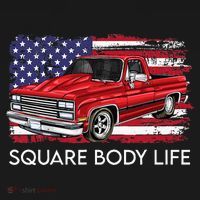 Square Body Life Truck Squarebody American Flag Women's Tank Top thumb 5