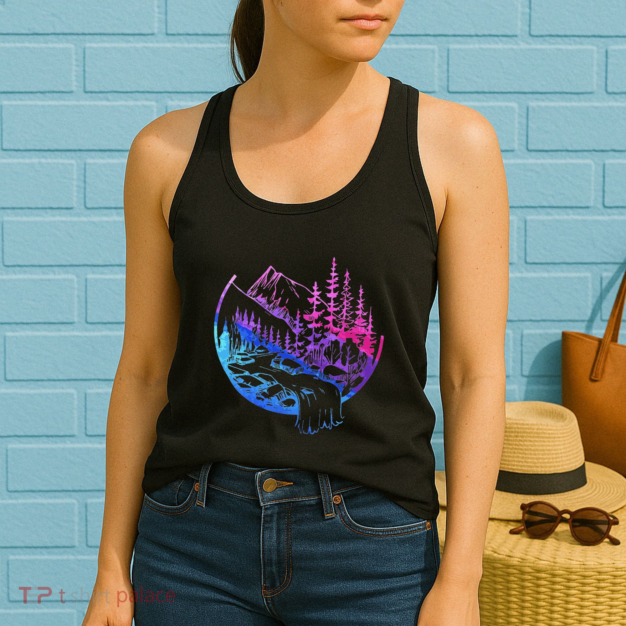 Subtle Bisexual Landscape Bisexuality Bi Ally Lgbt Pride Women's Tank Top