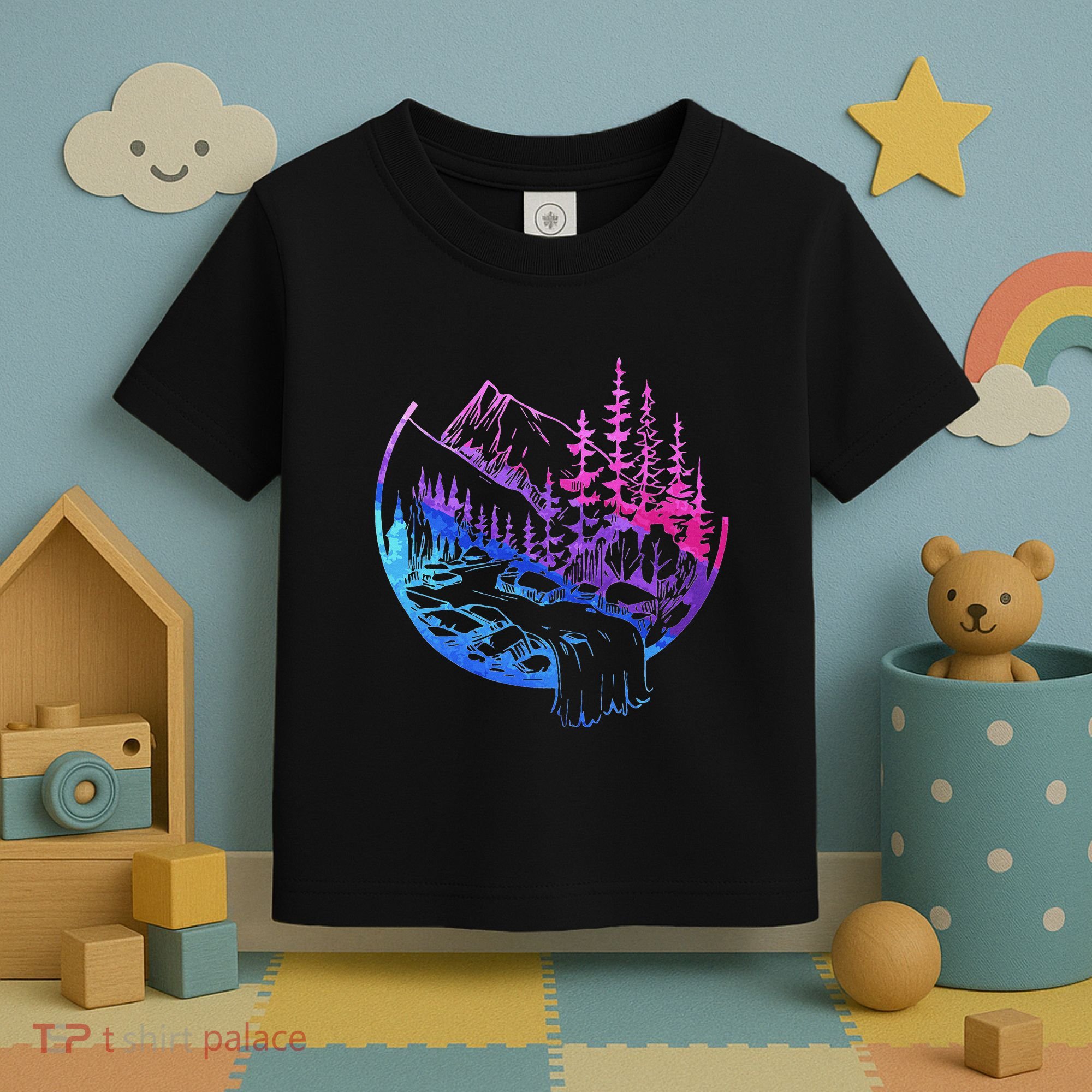 Subtle Bisexual Landscape Bisexuality Bi Ally Lgbt Pride Toddler T-Shirt