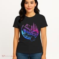Subtle Bisexual Landscape Bisexuality Bi Ally Lgbt Pride Women's T-Shirt thumb 4