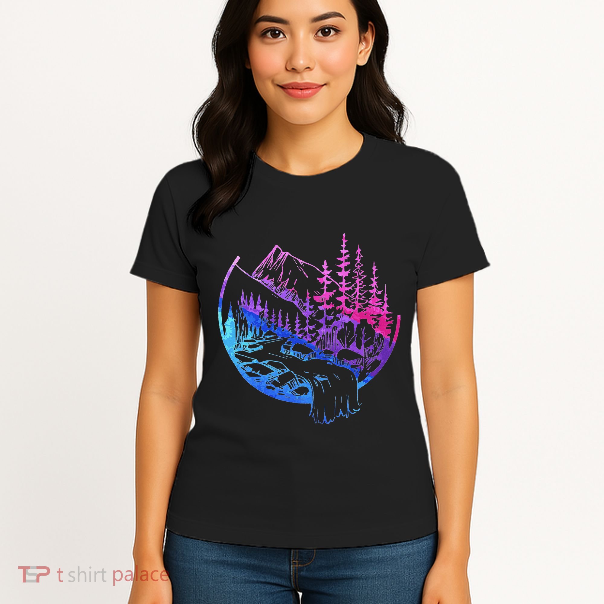 Subtle Bisexual Landscape Bisexuality Bi Ally Lgbt Pride Women's T-Shirt