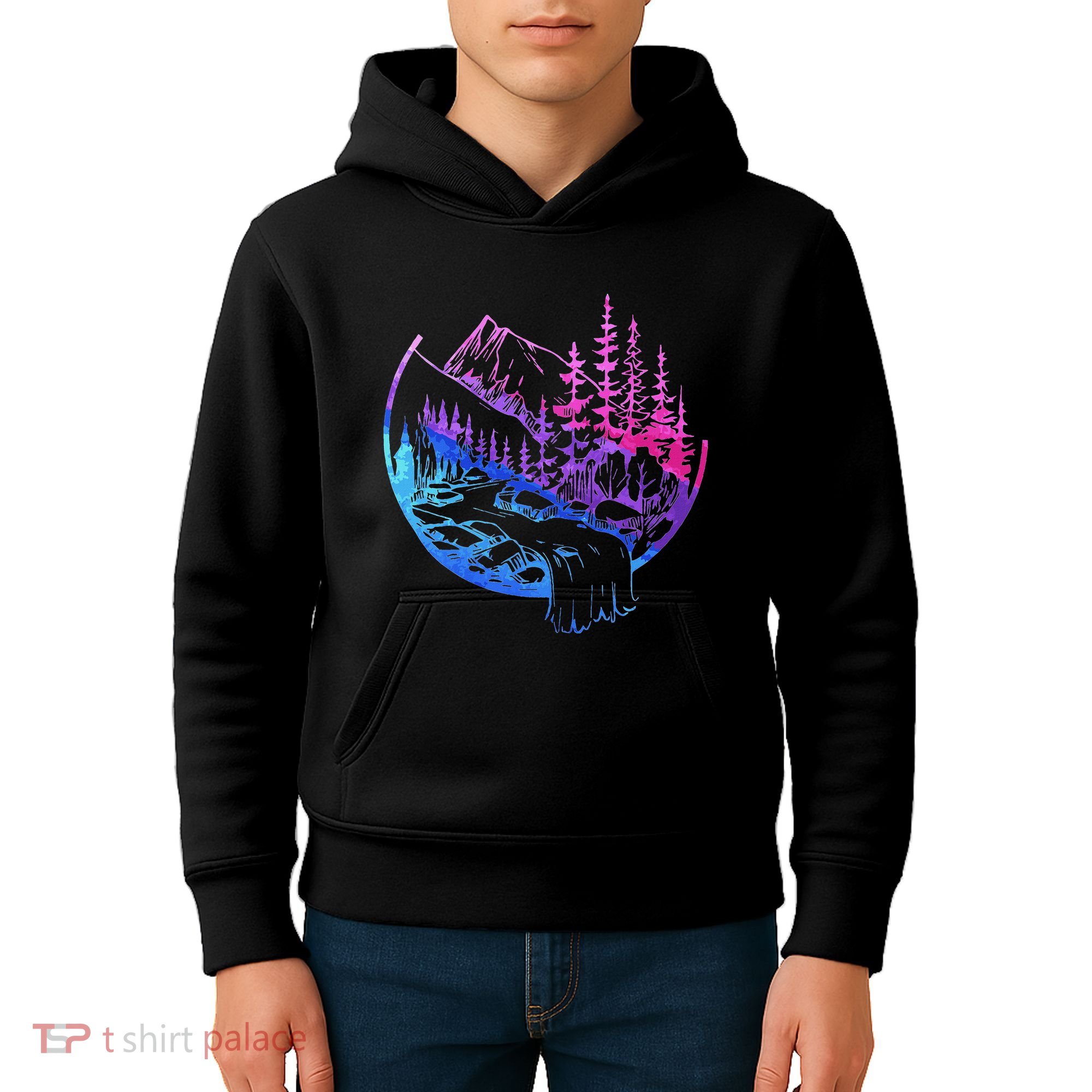 Subtle Bisexual Landscape Bisexuality Bi Ally Lgbt Pride Kids Hoodie