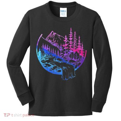 Subtle Bisexual Landscape Bisexuality Bi Ally Lgbt Pride Kids Long Sleeve Shirt