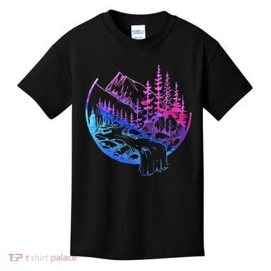 Subtle Bisexual Landscape Bisexuality Bi Ally Lgbt Pride Kids T-Shirt