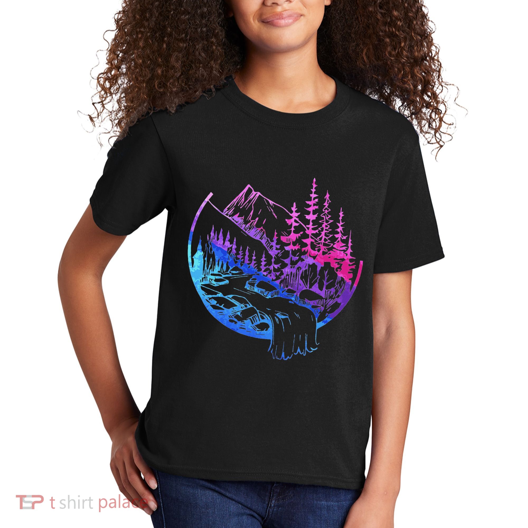 Subtle Bisexual Landscape Bisexuality Bi Ally Lgbt Pride Kids T-Shirt