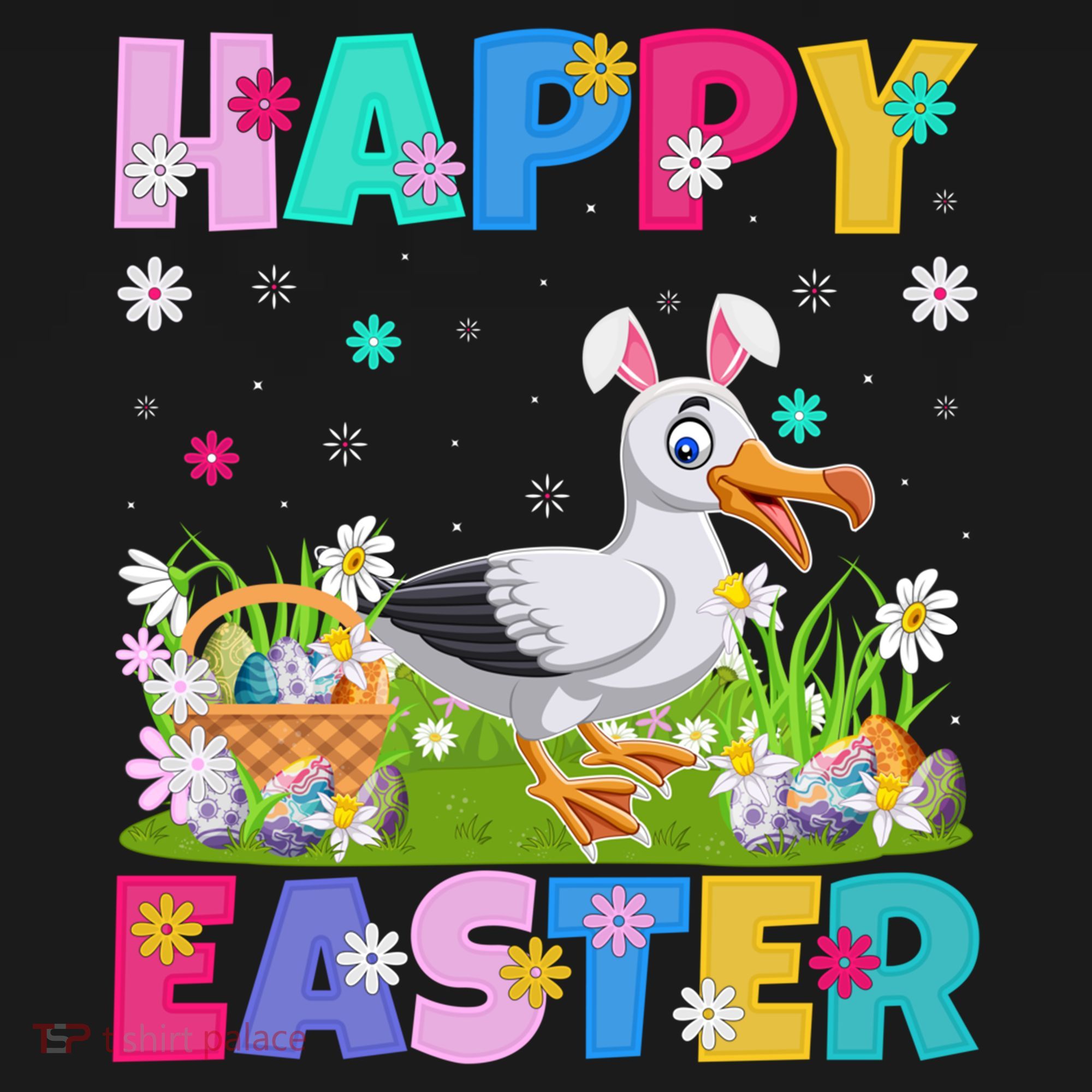 Seagull Bird Lover Happy Easter Bunny Seagull Easter Sunday Gift Doggie Tank