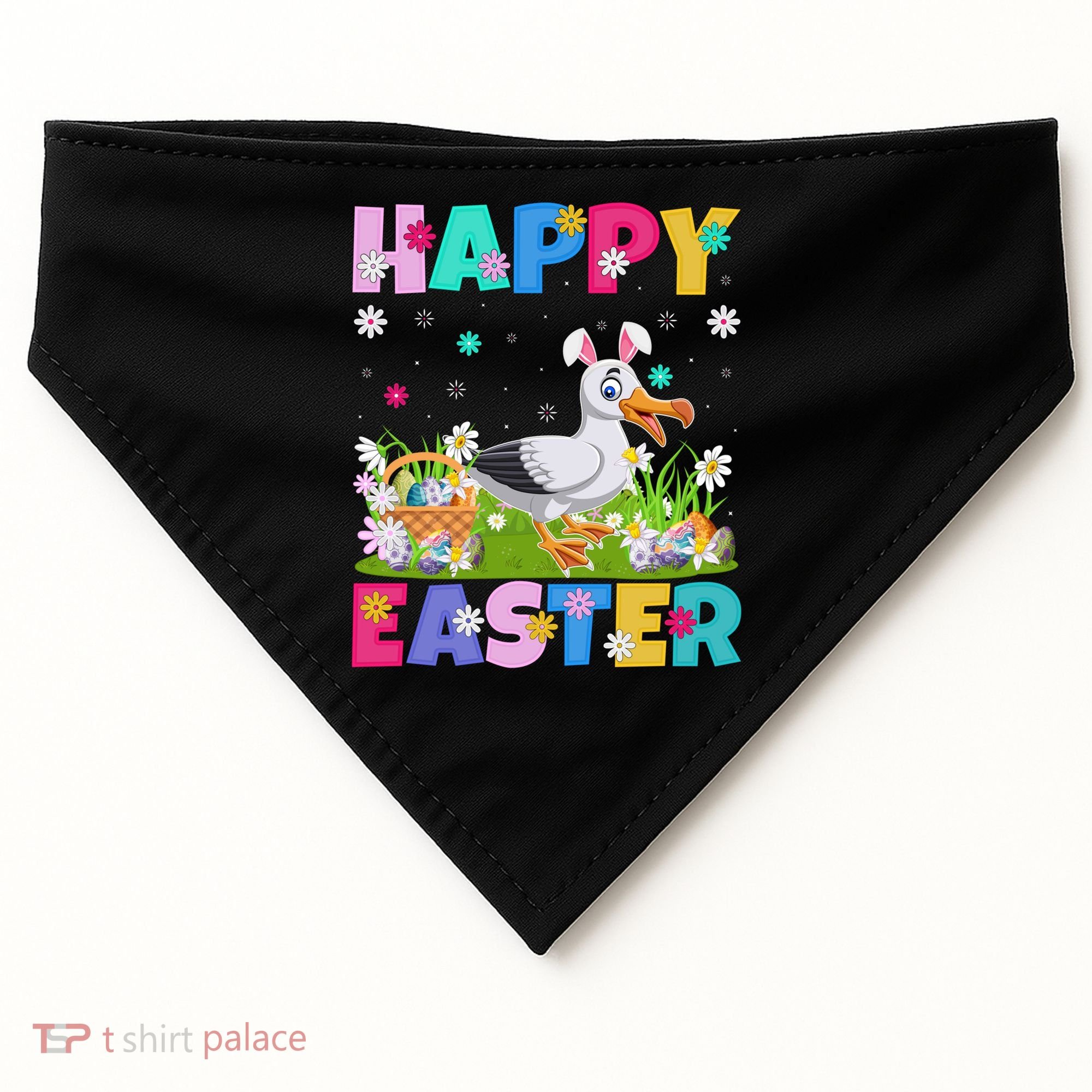 Seagull Bird Lover Happy Easter Bunny Seagull Easter Sunday Gift USA-Made Doggie Bandana