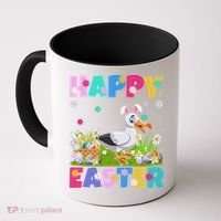 Seagull Bird Lover Happy Easter Bunny Seagull Easter Sunday Gift Coffee Mug thumb 0