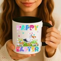 Seagull Bird Lover Happy Easter Bunny Seagull Easter Sunday Gift Coffee Mug thumb 3