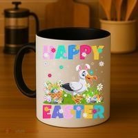Seagull Bird Lover Happy Easter Bunny Seagull Easter Sunday Gift Coffee Mug thumb 4