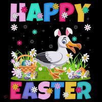 Seagull Bird Lover Happy Easter Bunny Seagull Easter Sunday Gift Ornament thumb 1