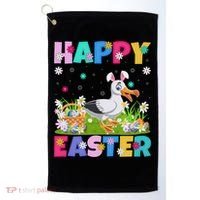 Seagull Bird Lover Happy Easter Bunny Seagull Easter Sunday Gift Golf Towel thumb 0