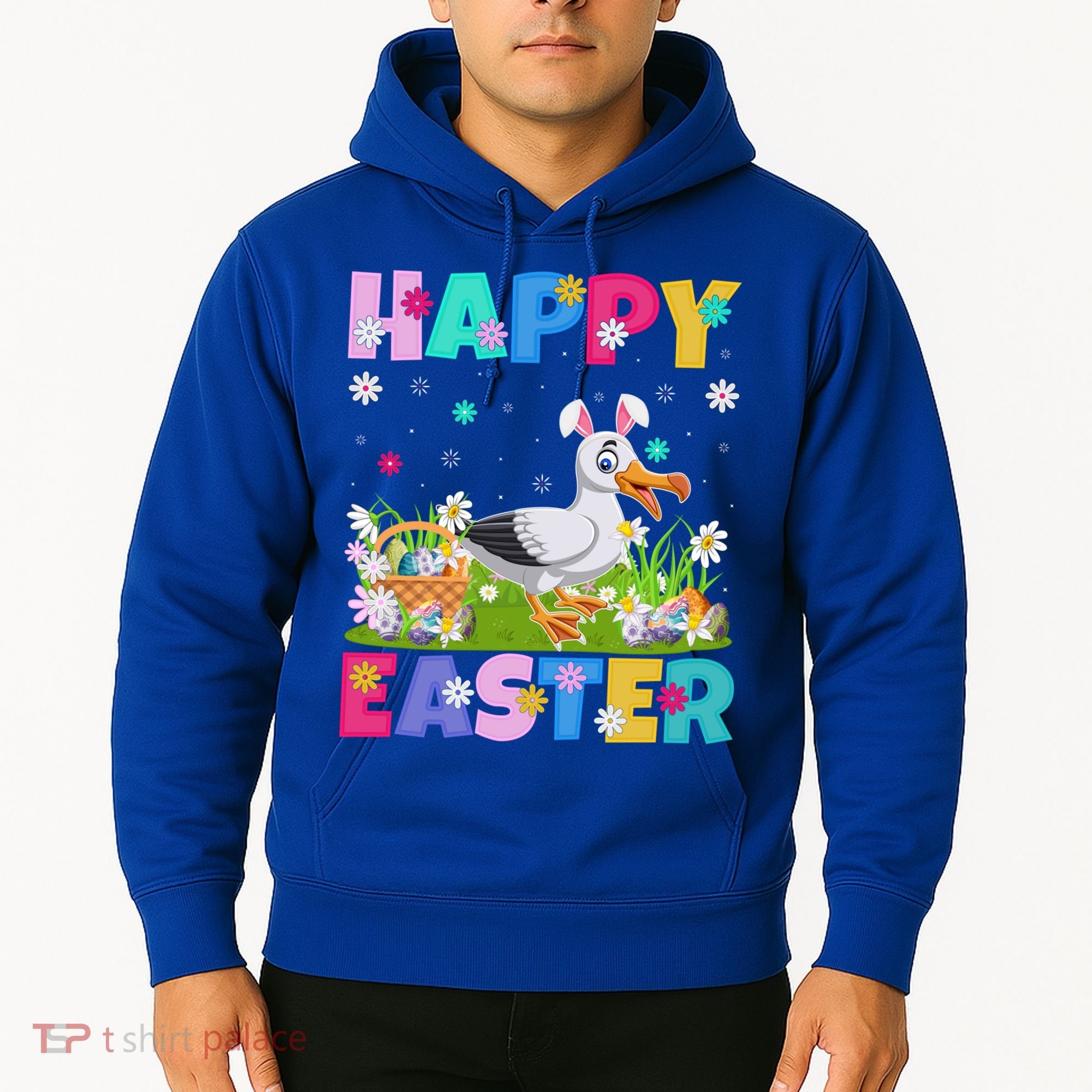 Seagull Bird Lover Happy Easter Bunny Seagull Easter Sunday Gift Hoodie