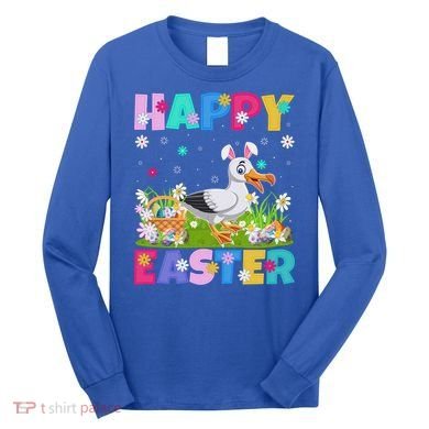 Seagull Bird Lover Happy Easter Bunny Seagull Easter Sunday Gift Long Sleeve Shirt