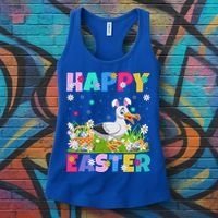 Seagull Bird Lover Happy Easter Bunny Seagull Easter Sunday Gift Women's Tank Top thumb 3