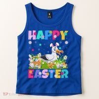 Seagull Bird Lover Happy Easter Bunny Seagull Easter Sunday Gift Tank Top thumb 2