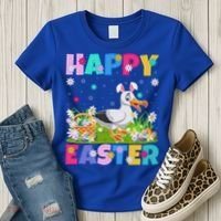 Seagull Bird Lover Happy Easter Bunny Seagull Easter Sunday Gift Women's T-Shirt thumb 3