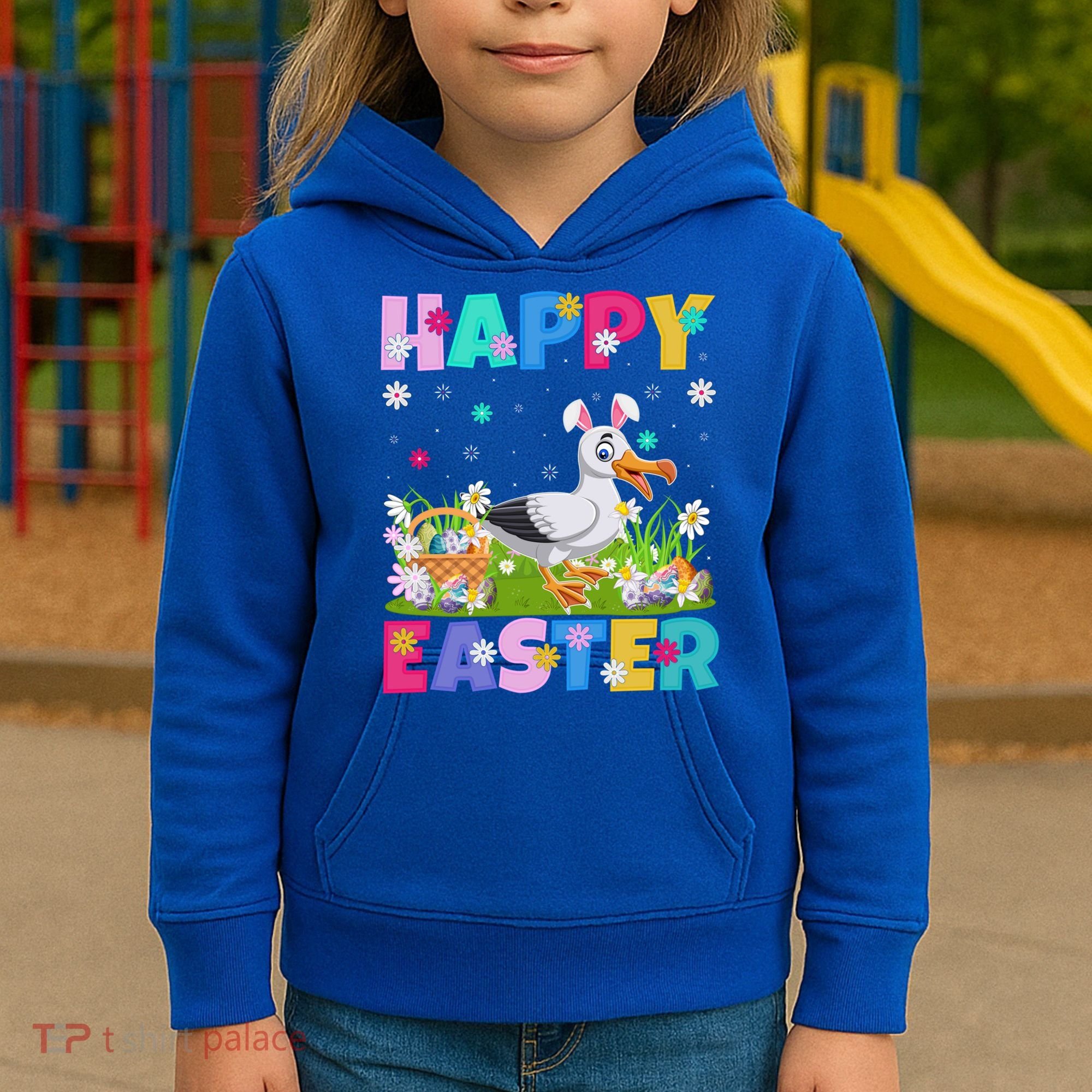 Seagull Bird Lover Happy Easter Bunny Seagull Easter Sunday Gift Kids Hoodie