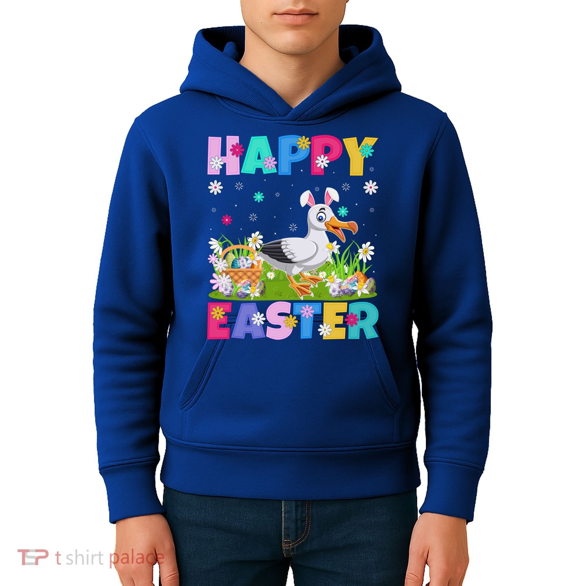 Seagull Bird Lover Happy Easter Bunny Seagull Easter Sunday Gift Kids Hoodie