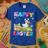Seagull Bird Lover Happy Easter Bunny Seagull Easter Sunday Gift Kids T-Shirt thumb 3