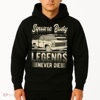 Square Body Legends Never Die Artwork For A Truck Driver Hoodie thumb 2