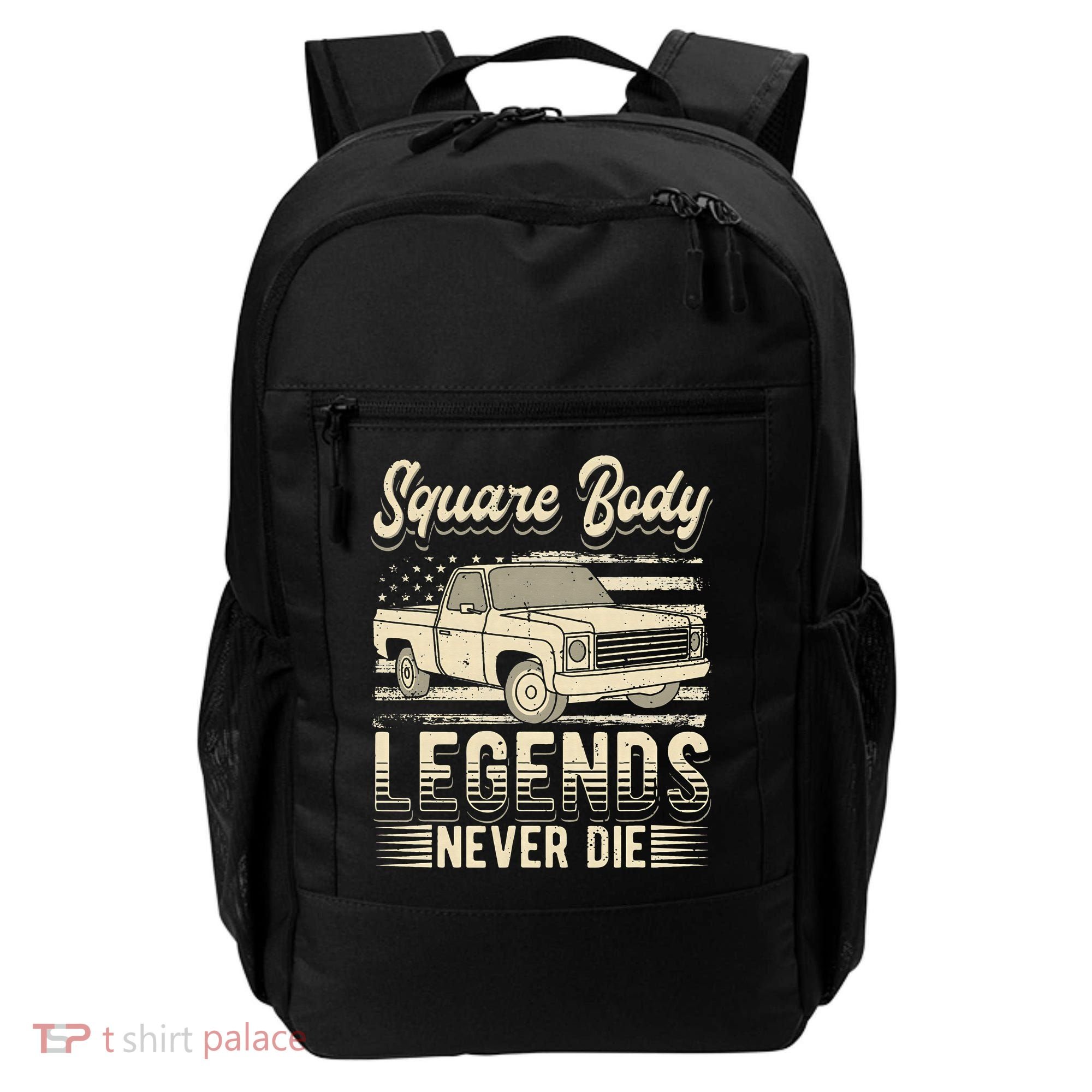 Square Body Legends Never Die Artwork For A Truck Driver Backpack