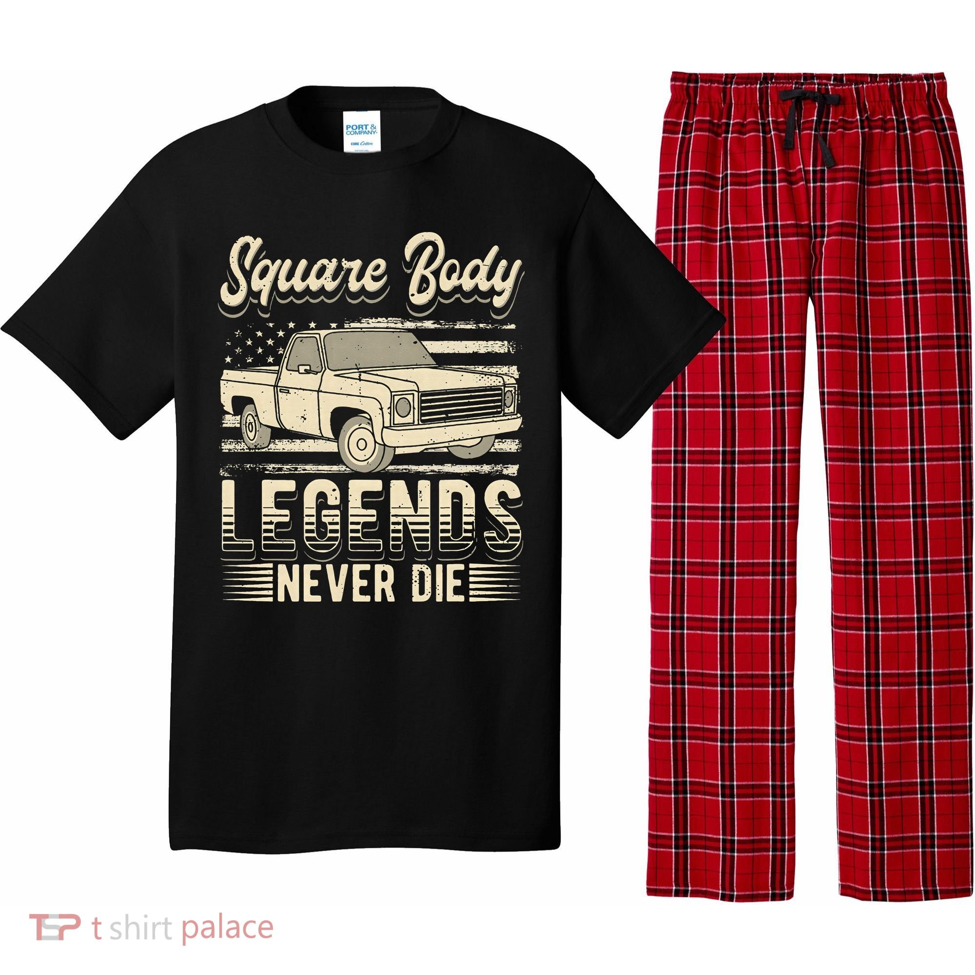 Square Body Legends Never Die Artwork For A Truck Driver Pajama Set