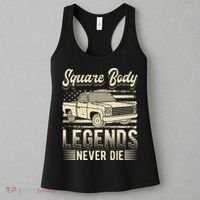 Square Body Legends Never Die Artwork For A Truck Driver Women's Tank Top thumb 3