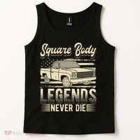 Square Body Legends Never Die Artwork For A Truck Driver Tank Top thumb 2