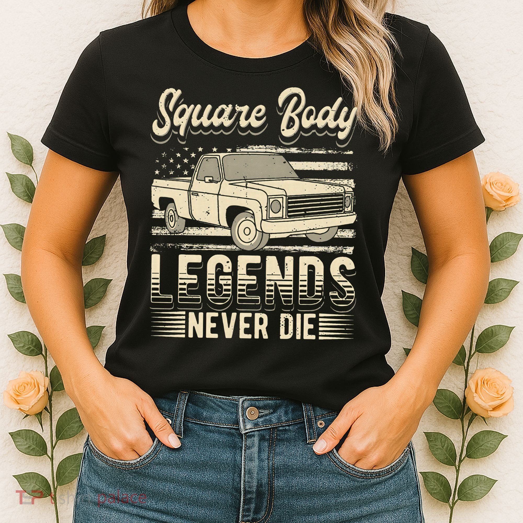 Square Body Legends Never Die Artwork For A Truck Driver Women's T-Shirt
