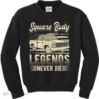 Square Body Legends Never Die Artwork For A Truck Driver Kids Sweatshirt thumb 0