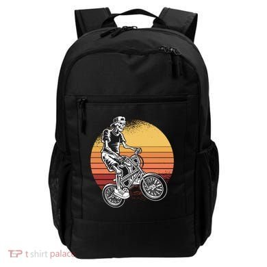 Skeleton Biking Lazy Halloween Costume Retro Bicycle Cute Gift Backpack
