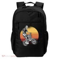 Skeleton Biking Lazy Halloween Costume Retro Bicycle Cute Gift Backpack thumb 0