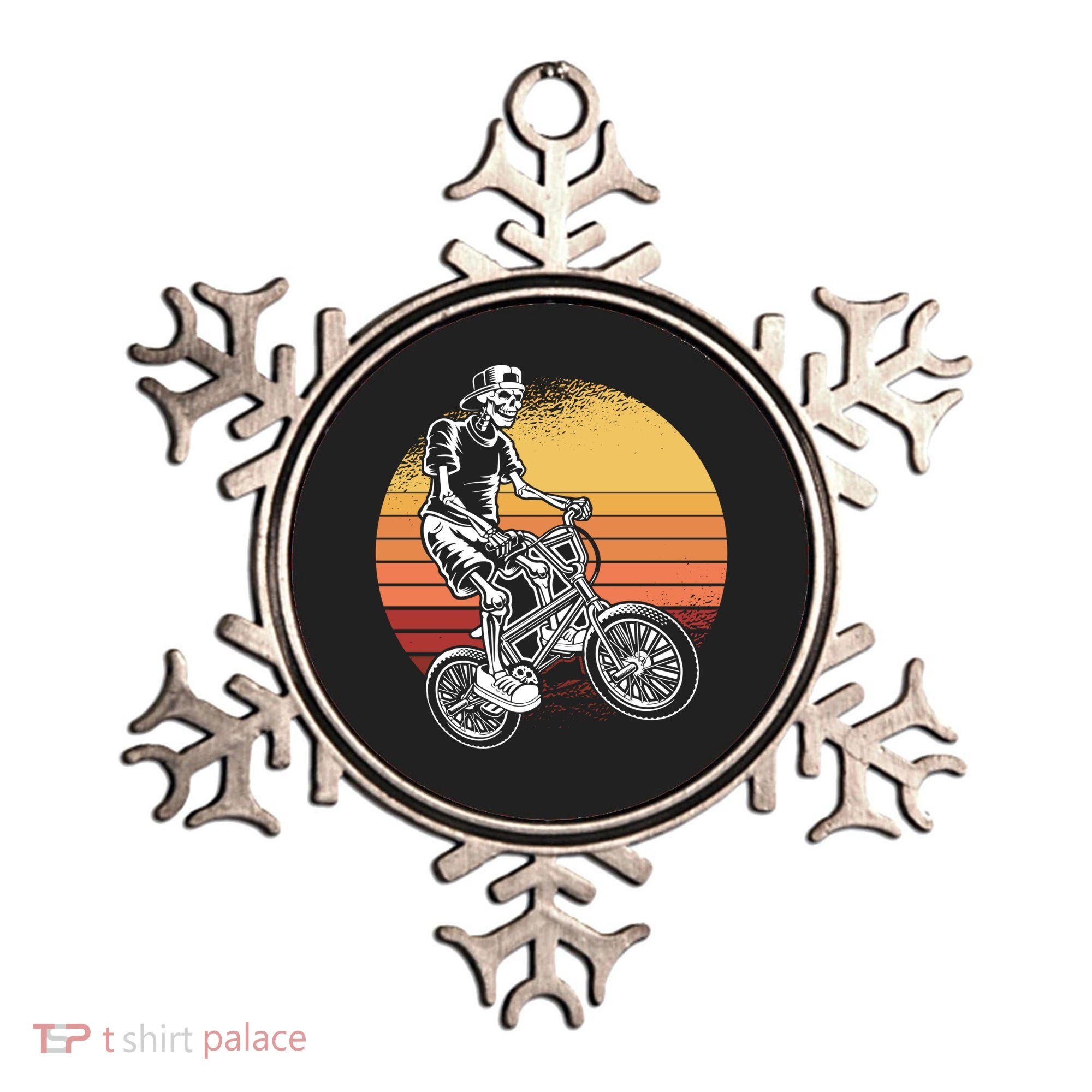 Skeleton Biking Lazy Halloween Costume Retro Bicycle Cute Gift Ornament
