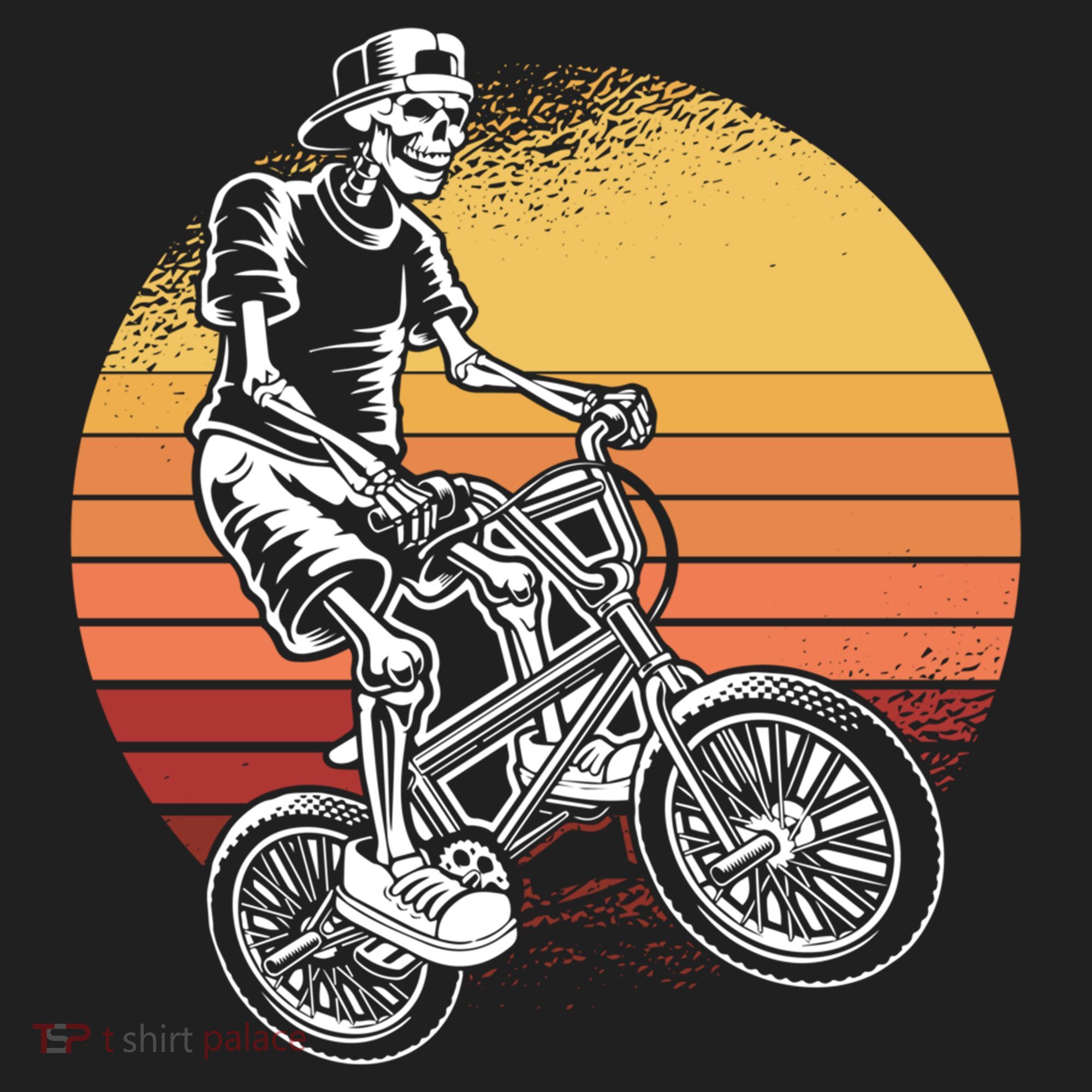 Skeleton Biking Lazy Halloween Costume Retro Bicycle Cute Gift Hat