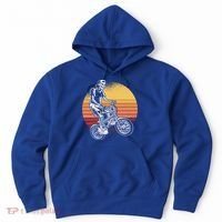 Skeleton Biking Lazy Halloween Costume Retro Bicycle Cute Gift Hoodie thumb 0